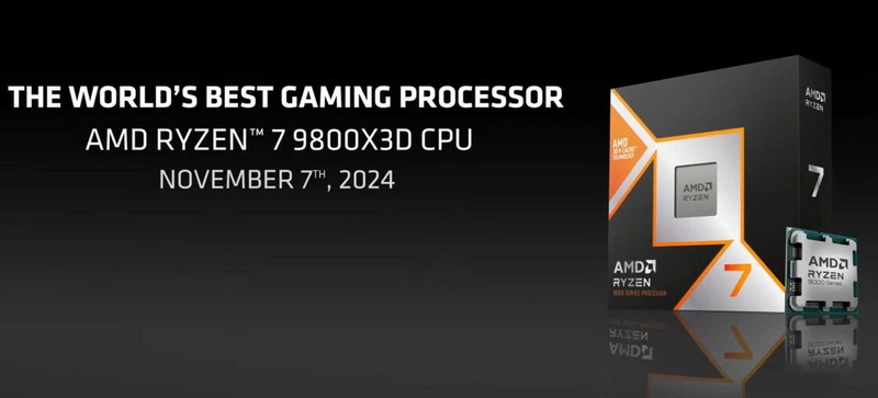 AMD представила лучший игровой процессор в мире — Ryzen 7 9800X3D с новым 3D V-Cache и разгоном за $479